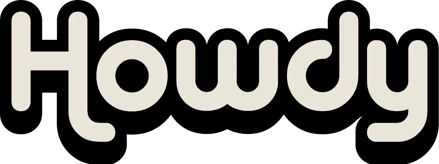 Incorrect Howdy logo without .com